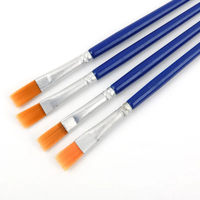 10pcs Thin Hook Line Pen Flat Round Pointed Paint Brushes Nylon Hair Brush  Painting Pen Craft