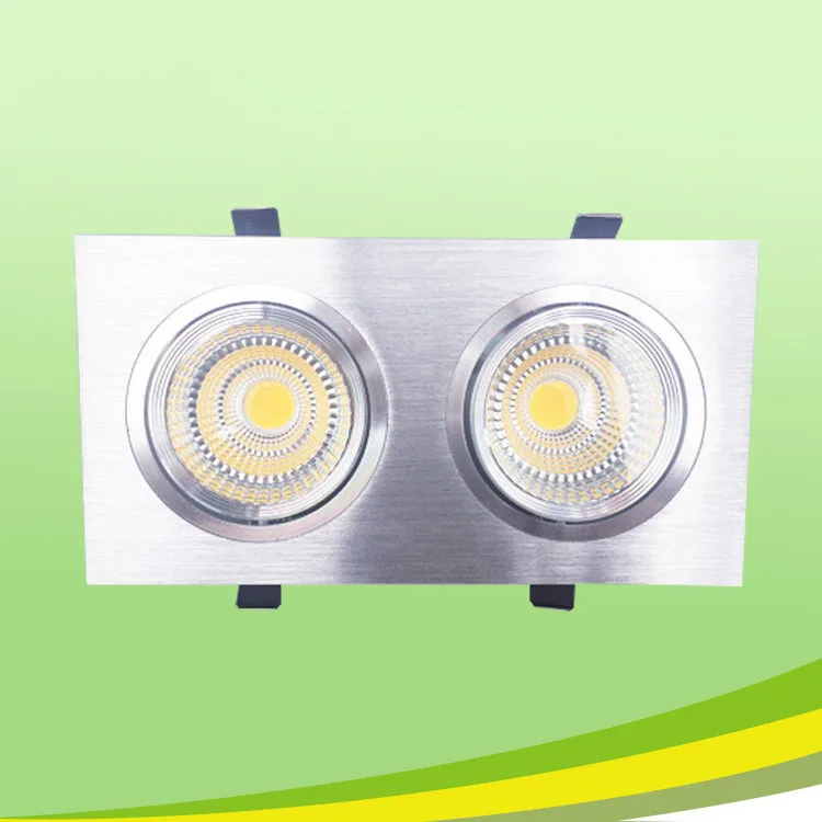 

Ceiling Light Cob Spotlight Square Double Headed 8*16 10*20 5w7w Brushed Silver White Black And White with Pattern