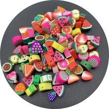 30 шт./партия 10 мм разделитель бисерная глина бусины смешанные в форме фруктов глиняные бусины для самостоятельного изготовления ювелирных изделий ручной работы ювелирные изделия