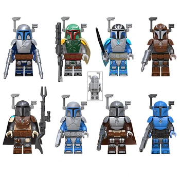 

8pcs/set DISNEY Building Blocks Action Figure Dolls The Mandalorian Collectibles Children Boy Model Toys
