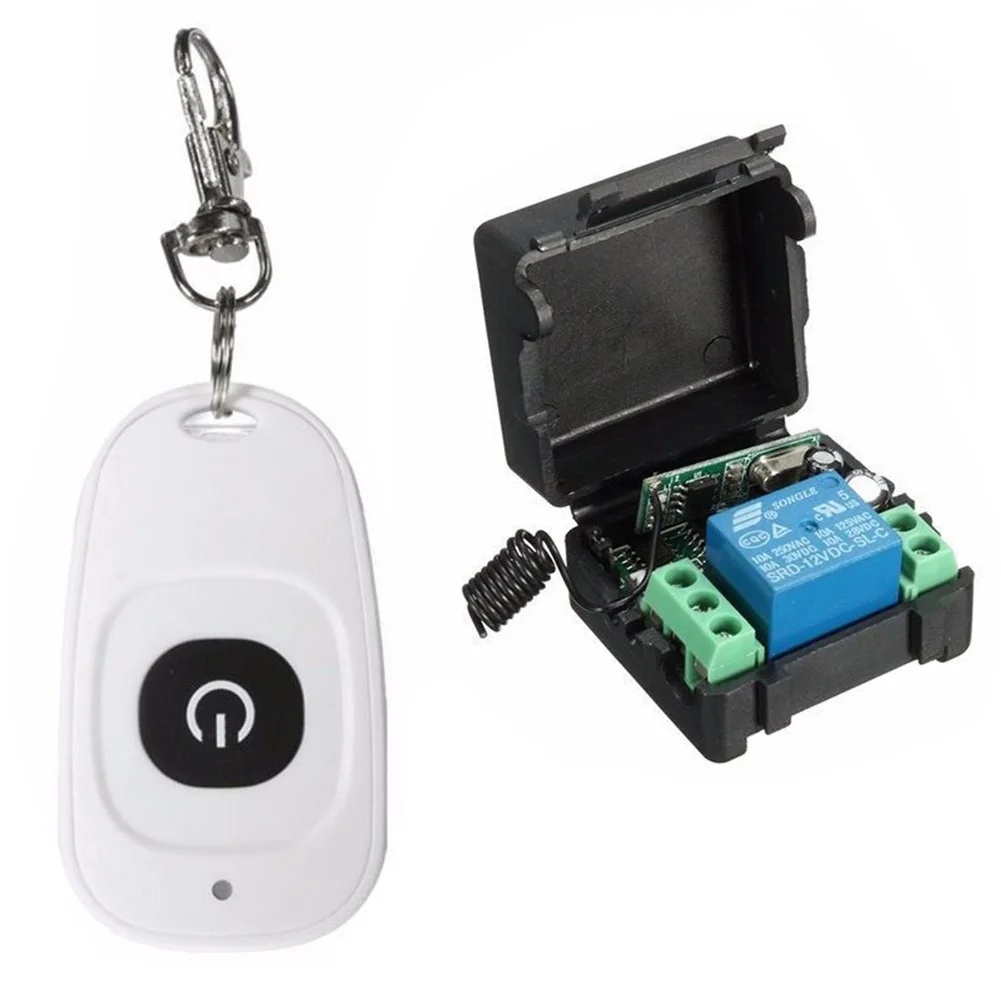 

12V Module Receiver Relay Kit Remote Control Transmitter Wireless Learn Code Switch Universal