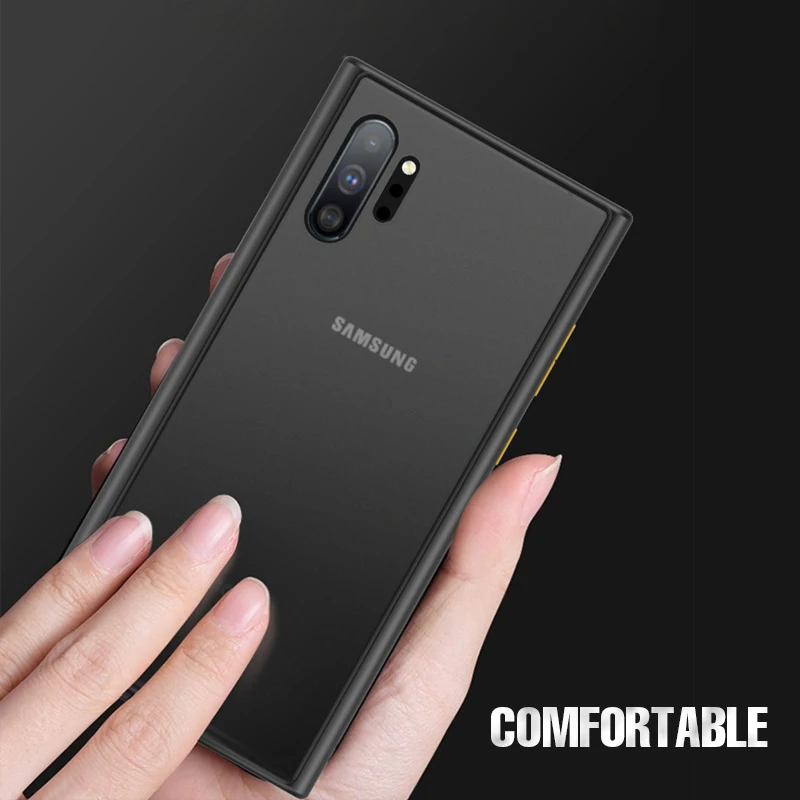 Роскошный противоударный чехол для samsung Galaxy Note 10 S10 Note10 Plus Матовый Прозрачный чехол для samsung A10 A20 A30 A50 A70