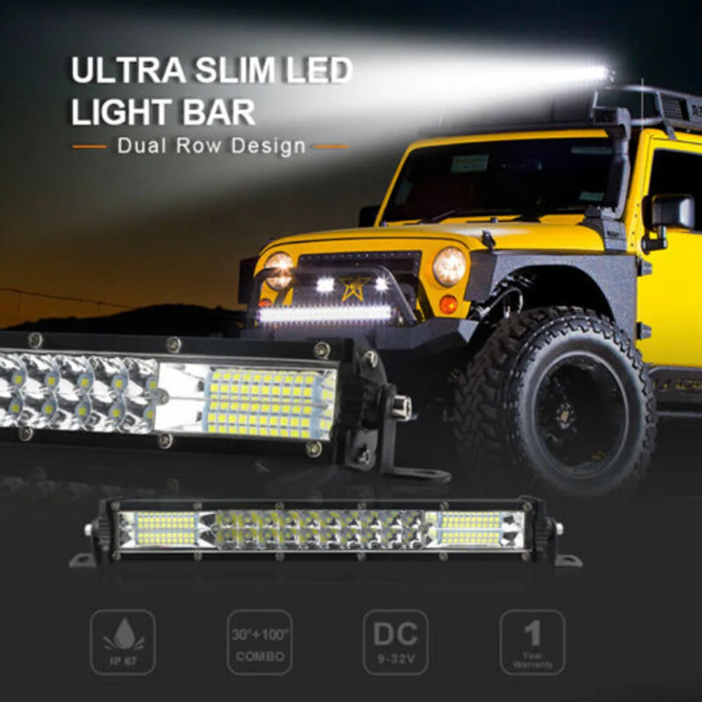 Parts LED Light Bar Replacement Work Lamp Row 10000LM Spot 10inch Universal 180W 4WD | Автомобили и мотоциклы