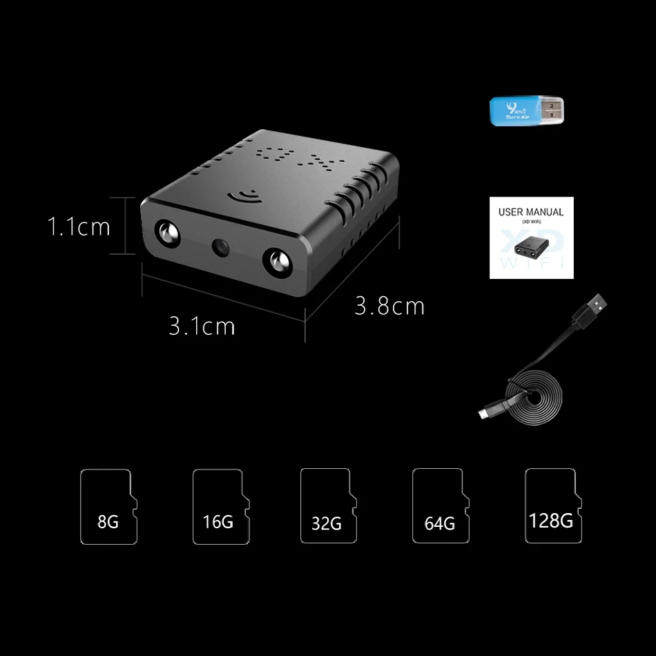 HD мини Wifi камера IR-Cut Облачное хранилище IP/камера AP AI камера обнаружения человека Дистанционная сигнализация видеокамера максимальная поддержка 128G