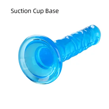 Realistic Dildo Anal Masturbator Sex Toys for Couples Crystal Jelly Dildo Suction Cup Penis Thrusting Dildo Phalos for Women Hot 2