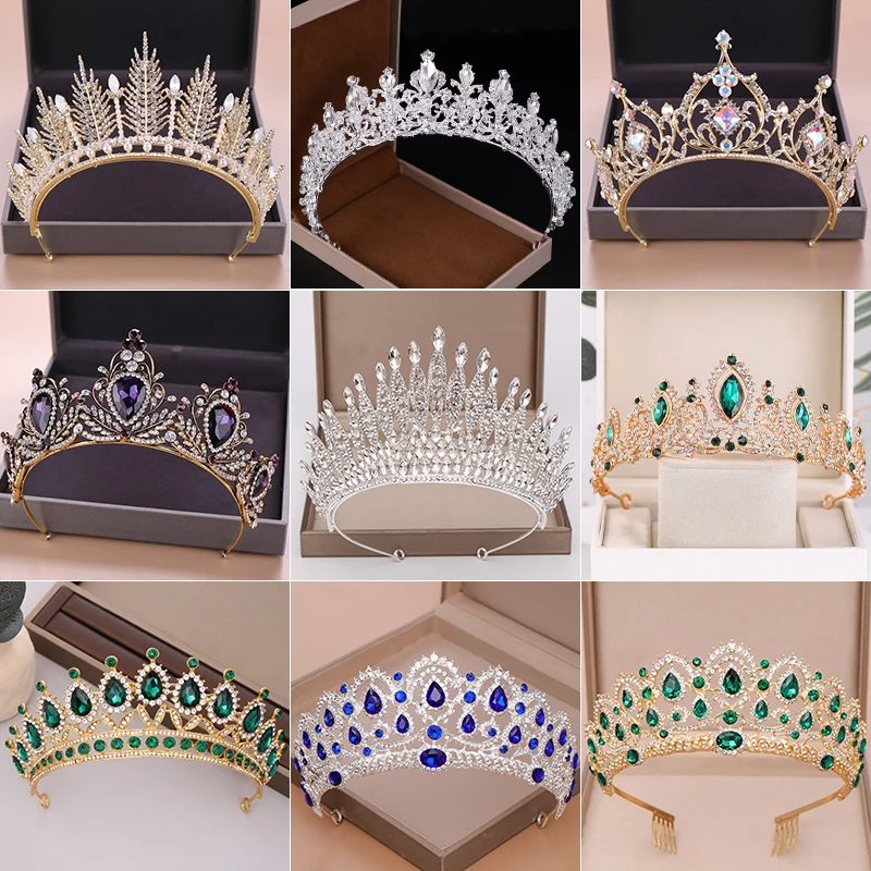 Bridal Headwear Wedding Crown Bridal Headpiece Rhinestone Crystal Diadem
