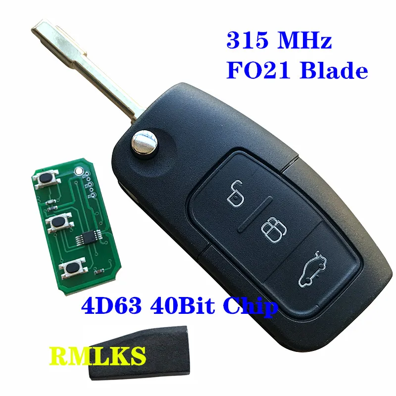 Дистанционный ключ с 3 кнопками 315 МГц 433 МГц 4D60 4D63 ID83 чип без ключа Fob подходит для Ford Mondeo Focus Fiesta C Max S Max Galaxy