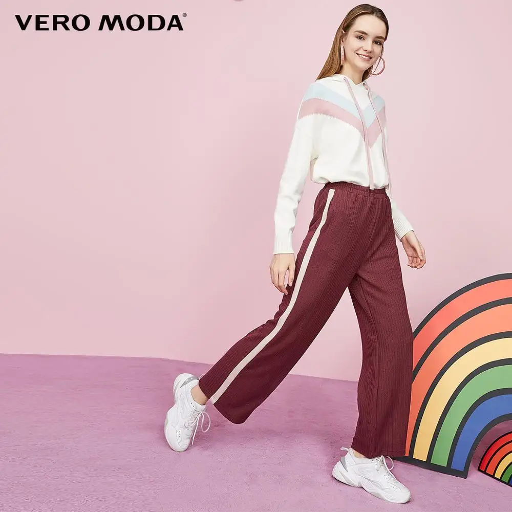 Vero Moda женские прямые брюки с эластичным поясом в спортивном стиле | 319374502 - Цвет: E15 Rose brown