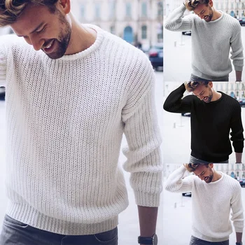 

Mens 2019 Fashion Cotton Sweater Pullover Casual Jumper For Male Knitted Korean Style Clothes Plus Size Sweaters