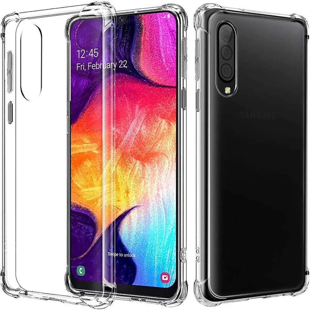 1000 шт. чехол для samsung Galaxy M40 M30 M20 M10 A90 A80 A70 A60 A50 A40 A30 A20 A10 Противоскользящий ударопрочный защитный чехол - Цвет: Transparent