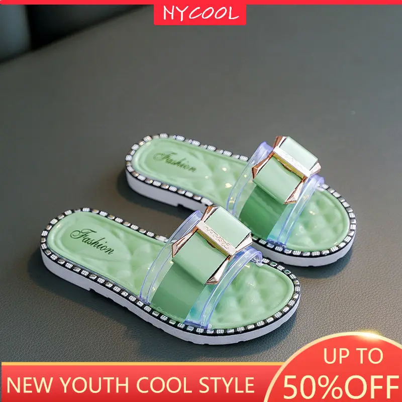 Модная детская обувь NYCOOL 2020 Нескользящие мягкие домашние тапочки для маленьких