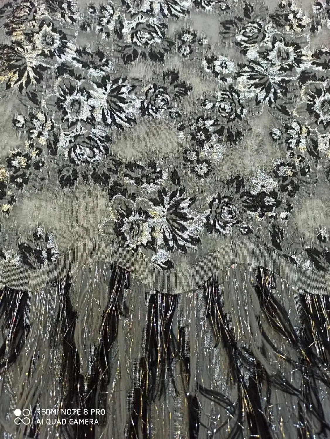 

David-10.4010 Hot selling african sequins lace fabric tessel fringel embroidered tulle mesh lace fabric