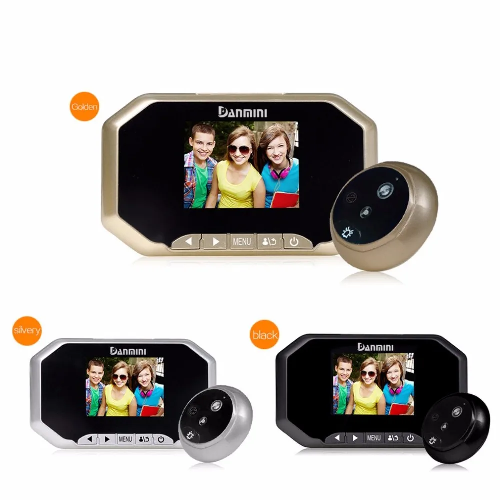 Danmini 3," TFT ЖК-экран 1.3MP HD камера видео дверной звонок 145 градусов широкий угол ночного видения цифровой дверной глазок