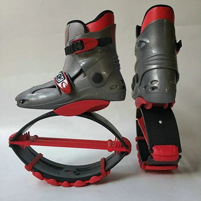 1 пара прыжков кенгуру обувь для похудения дышащая прыгающая спортивная обувь для фитнеса для женщин мужчин детей - Цвет: Gray red M EU32-34