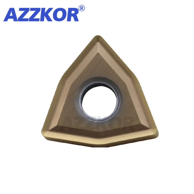 AZZKOR WNMG080404/WNMG080408-MS NT735 внутренние вставки токарные инструменты NC Центр Токарный станок для обработки материала карбида лезвия 10 шт
