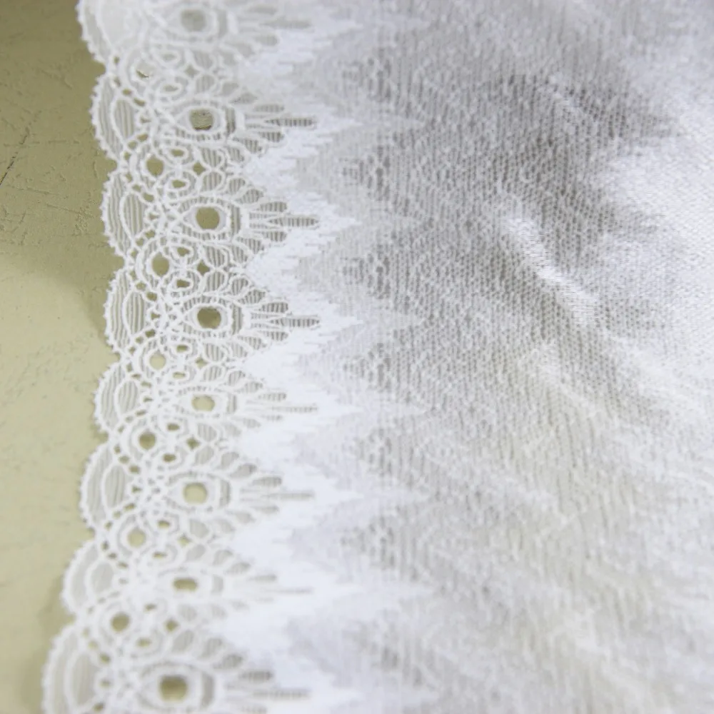 1 ярд 17 см ширина белый эластичный стрейч кружево отделка шитье/Одежда Аксессуары кружевная лента последняя кружевная ткань