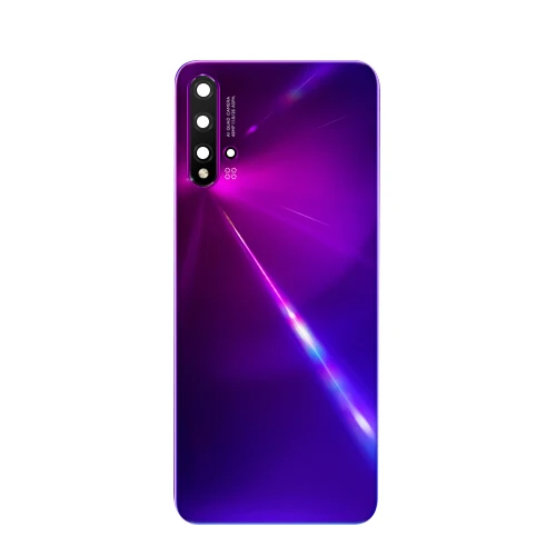 Purple Для huawei Nova 5 Pro задняя крышка батарейного отсека стеклянная задняя крышка корпуса дверная камера стеклянная рамка Запасные детали - Цвет: Purple