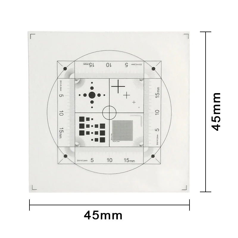 Microscope Calibration Transparent Flexible Film PET Microscope Micrometer Ruler Measurement Net Scales Dots Cross Line Reticle microscope micrometer