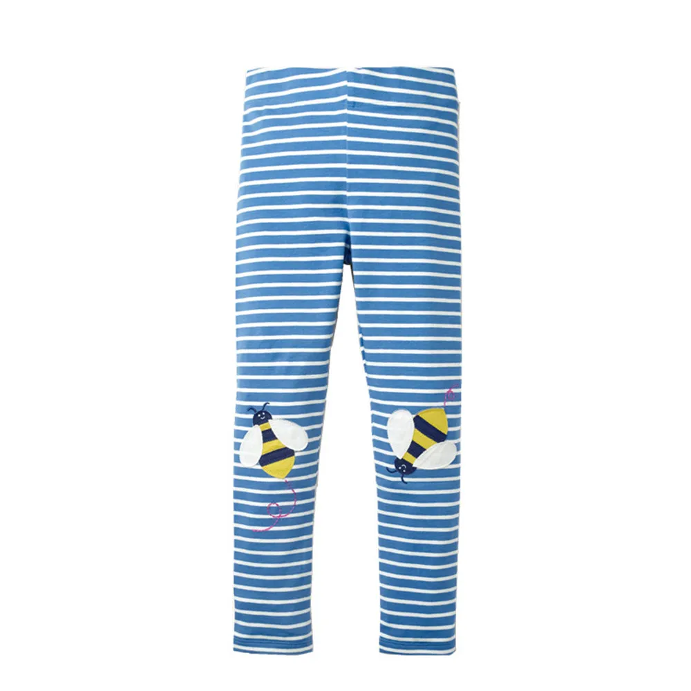 

Jumping meters Children Stripe Leggings Pants for Girls Autumn Spring Baby Bee Clothes Fashion Skinny Pants Girls