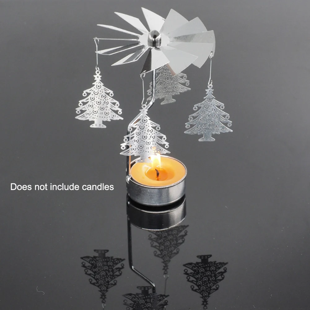 

Snowflake Rotation Candlestick Butterfly Candle Holders Tea Light Holder DIY Party Table Desk Decor Candle Stand Christmas Gift