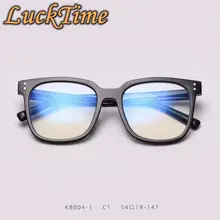 LuckTime модные сетчатые красные анти-Blu-ray очки оправа Ретро квадратные очки для близорукости оправа для мужчин и женщин повседневные оправы для оптических очков