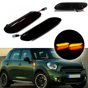 

1 Pair LED Smoked Turn Signal Side Marker Lights For MINI Cooper R60 R61 2011-2016 Replace Accessories