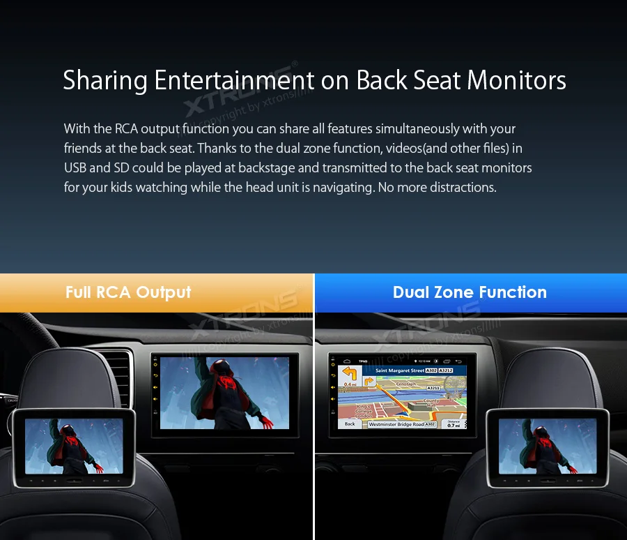 Top XTRONS Universal 7" Head Unit Android 9.0 Car Multimedia Player Radio Stereos 1080p Video Steering wheel GPS RCA OBD NO DVD 8