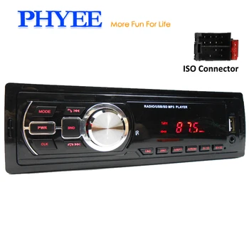 

1 Din Car Radio USB Bluetooth Handsfree A2DP Music MP3 Player FM AUX TF LED Display ISO Connector Audio System Head Unit 5209E
