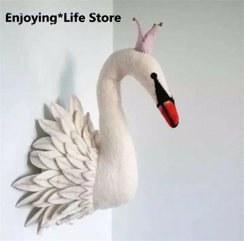  Wall Mount Stuffed Soft Toy Animal Head - Zebra - Elephant - Bedroom Decoration Eco-Friendly Stuffe - 4000549818759
