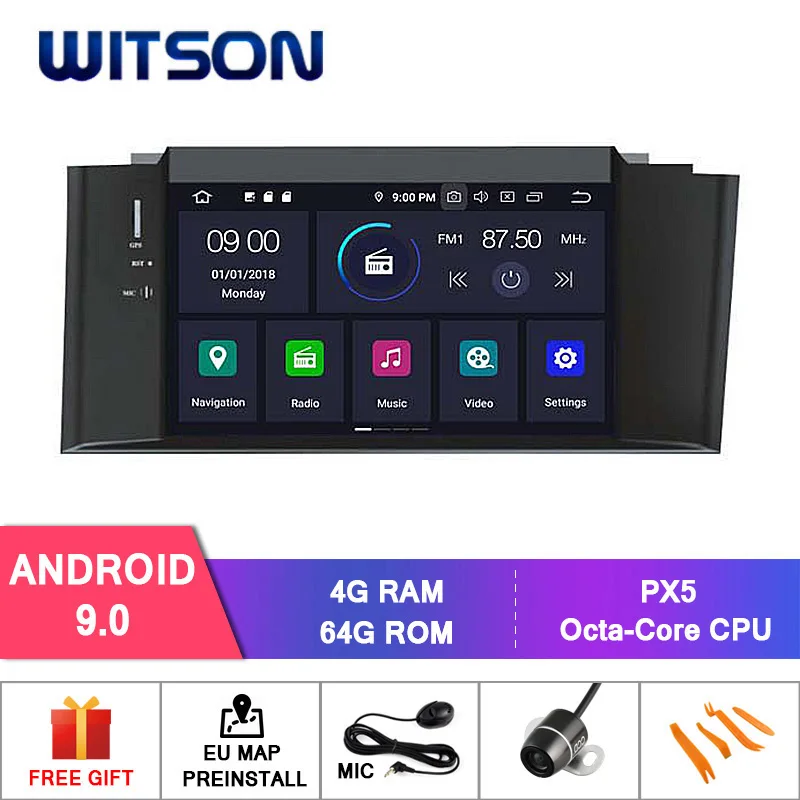 RVF5626 Android 9.0 WITSON Android 9,0 Восьмиядерный(Восьмиядерный) 4G ram автомобильный dvd-плеер gps для CITROEN C4L 2012 автомобильный стерео сенсорный экран автомобильный DVD gps - Цвет: RVF5626 Android 9.0