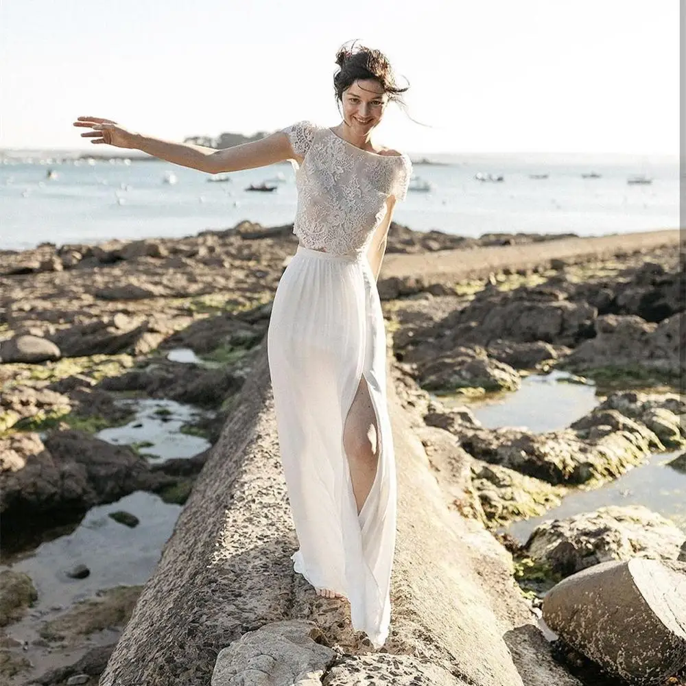 2 piece wedding dress boho