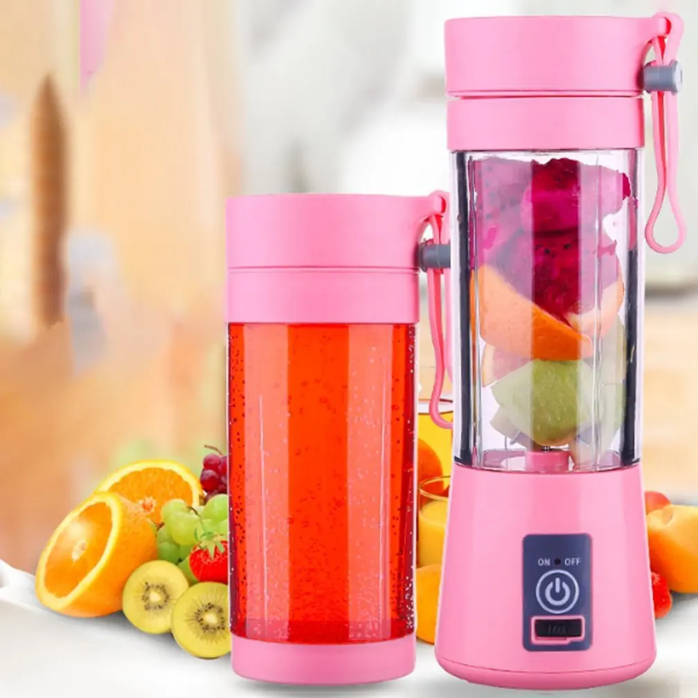 LA TALUS 500ml Electric Juicer Powerful Blender One-button Start Large  Capacity Small Juice Cup Mini Juicer USB Rechargeable Blender Home Supplies