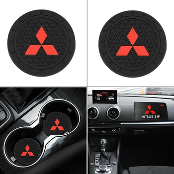 

Car Coaster Anti Slip Cup Mat Auto Pad for Mitsubishis ASX Lancer Pajero Outlander L200 EVO Lancer EX Pajero Accessories Goods