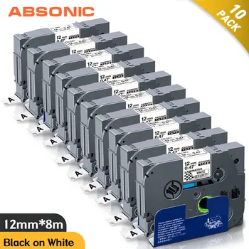 

12mm Security Tapes TZe SE3 tzeSE3 TZ-SE3 Laminated Label Tape TZe-SE3 Black on White Printer Ribbon For Brother P touch Maker