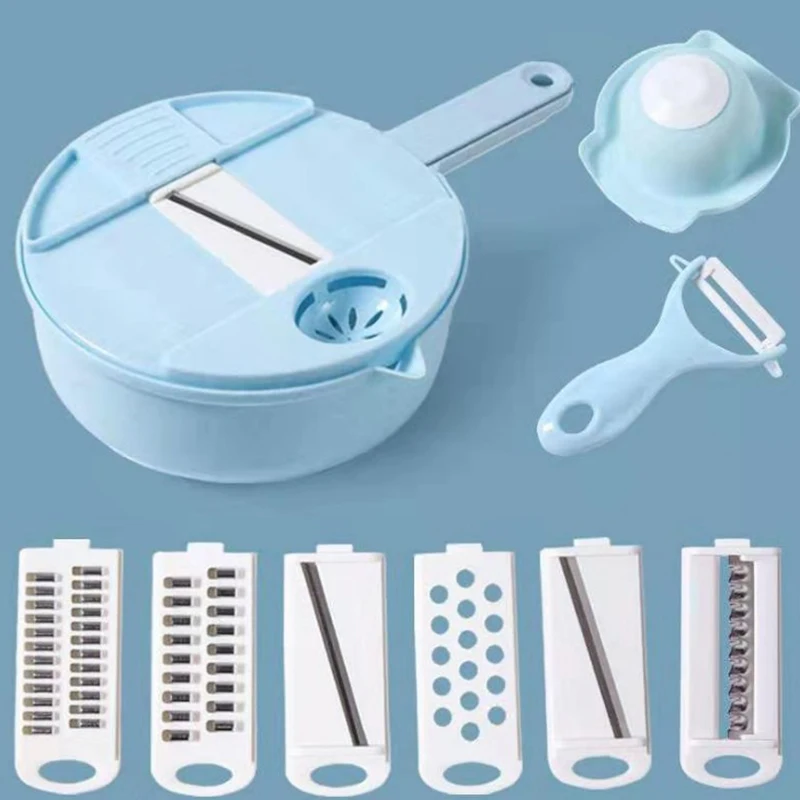 

12 IN 1 Multifunctional Vegetable Slicer Household Potato Slicer Potato Chip Slicer Radish Grater Kitchen Tools Vegetable Cutter