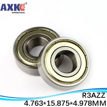 

10PCS R3AZZ bearing 3/16"X5/8"X0.196" 4.763*15.875*4.978 mm Inch miniature shielded deep groove ball bearing R3A