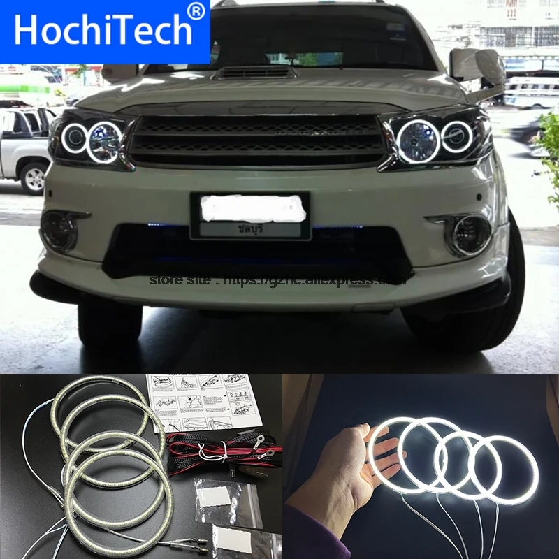 

HochiTech ультра яркие красные/зеленые/Белый светодиодный глаза ангела 2500LM 12 В halo Кольцо Комплект Противотуманные фары светильник DRL для Тойота Королла 2008-2010