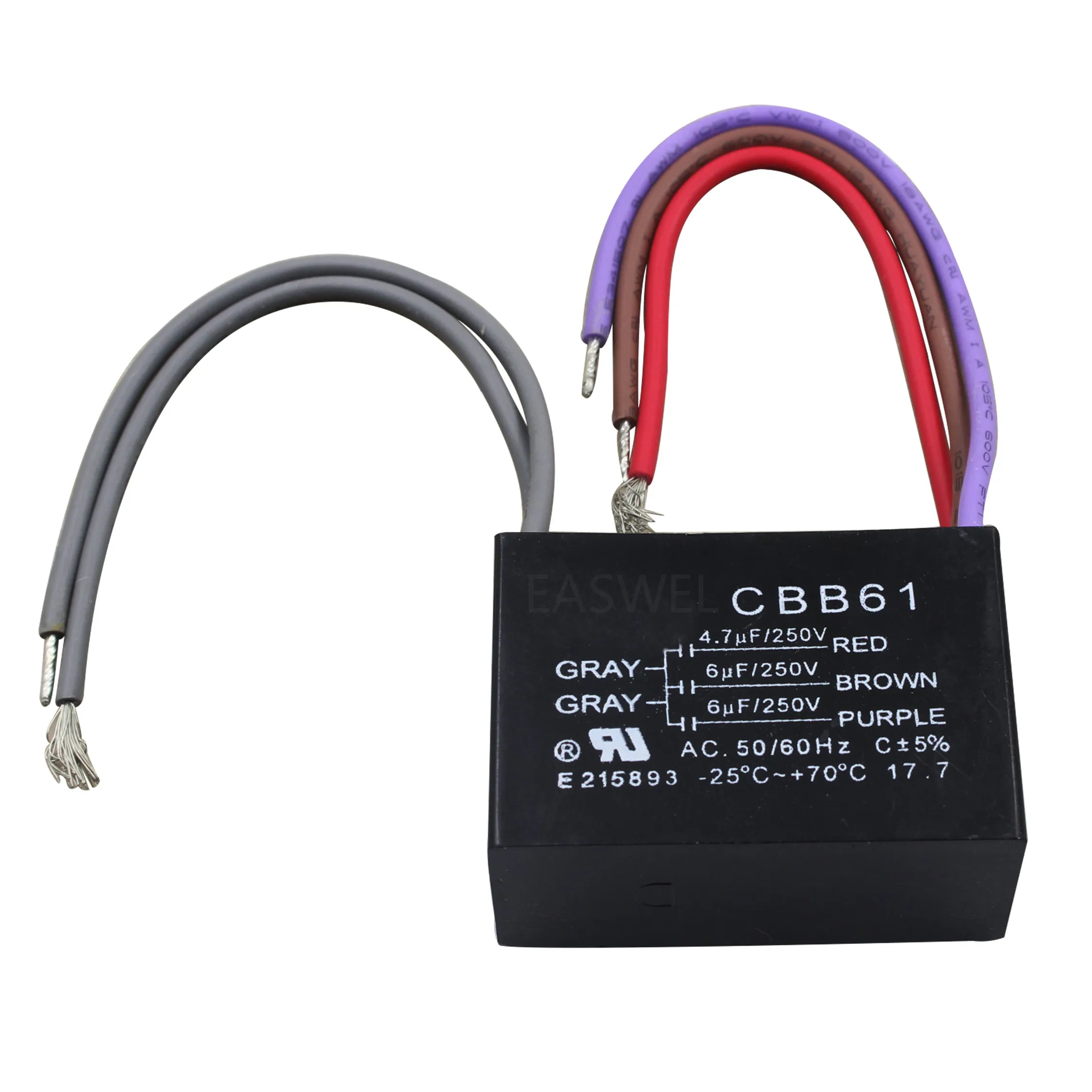 Конденсатор двигателя CBB61 4 7 мкФ + 6 5-проводной для потолочного вентилятора гавани