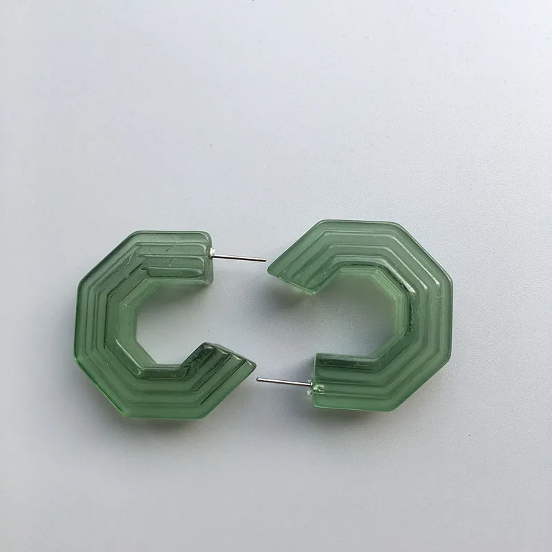

IGU top sale good quality 15 Colors Acrylic resin Multi-layered hoop Earrings for Women highly recommend wholesale