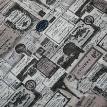 Полметра Ретро газетный принт хлопок ткань для ручной работы сделай сам лоскутный материал хлопок T1025