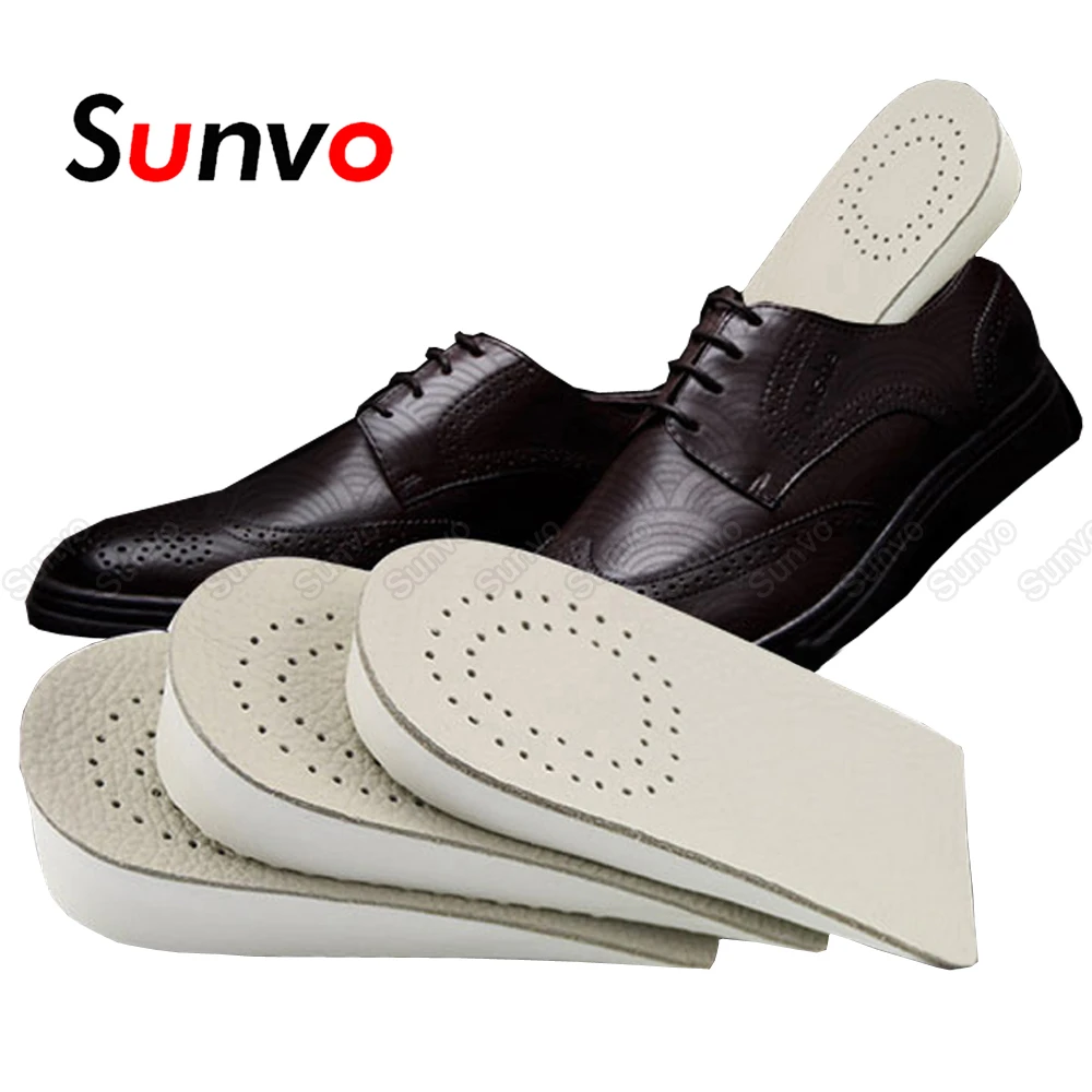 Sunvo Onzichtbare Hoogte Verhoogde Inlegzolen Voor Mannen Lift Schoenen  Inserts Half Ademende Lederen Verhooging Binnenzool Lift Hak Pad|Insoles| -  AliExpress