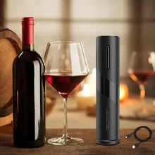 Ouvre-bouteille de vin électrique Rechargeable automatique tire-bouchon ouvre-bouteille de vin avec coupe-feuille et USB chargeur outil de cuisine ouvre-boîte