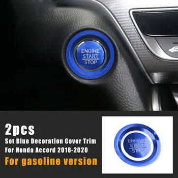 

Car Accessories Decoration Aluminum Blue One-Button Start Switch Cover Trim 2pcs For Honda Accord 2018-20 High Quality Guarant