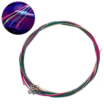 

6pcs/set Accessories Colorful Guitar String Light Gauge Sound Rustproof Part Folk Electric Bass Durable For Musical Instruments