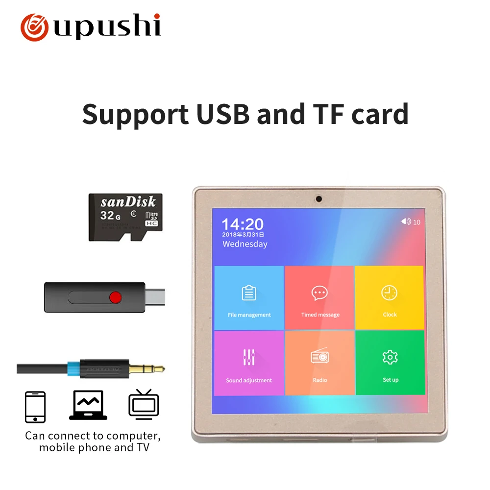 Casa de Áudio Polegada na Parede Amplificador com Usb Oupushi Sistema Casa Inteligente 4 Bluetooth Controle Remoto Frete Grátis Som - Image 2