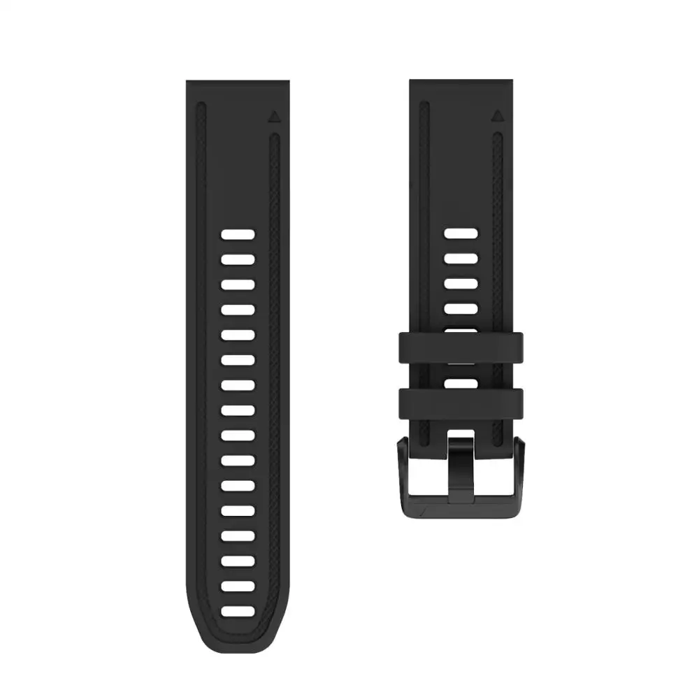 20 мм ремешок для часов Garmin Fenix 6 S/6 S Pro/5S/5S Plus часы Quick Fit мягкий силиконовый легко отстегивающийся браслет ремешок аксессуары - Цвет ремешка: black