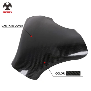 

On Road Motorcycle Black Carbon Fiber Oil Fuel Gas Tank Guard Cover Protection For KAWASAKI ZX-6R zx6r 2007 2008