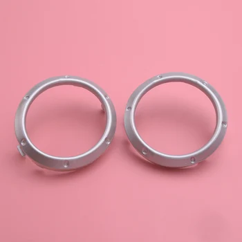 

CITALL 2Pcs ABS Silver Front Fog Light Lamp Cover Frame Bezel Ring Fit for Toyota Highlander 2004 2005 2006 2007