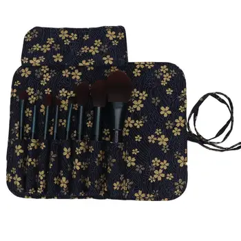

8 Sticks Paint Blue Makeup Brush With Wooden Handle + Fiber Makeup Tools Set