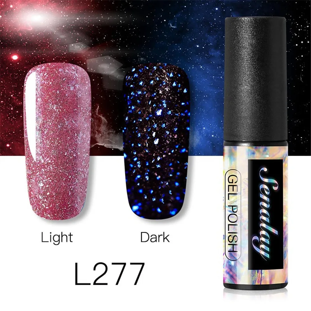 5 мл замачиваемый УФ светодиодный Гель-лак для ногтей, Гель-лак для ногтей, светящийся Гель-лак, Алмазный мерцающий Блестящий Гель-лак, Полупостоянный - Цвет: L277